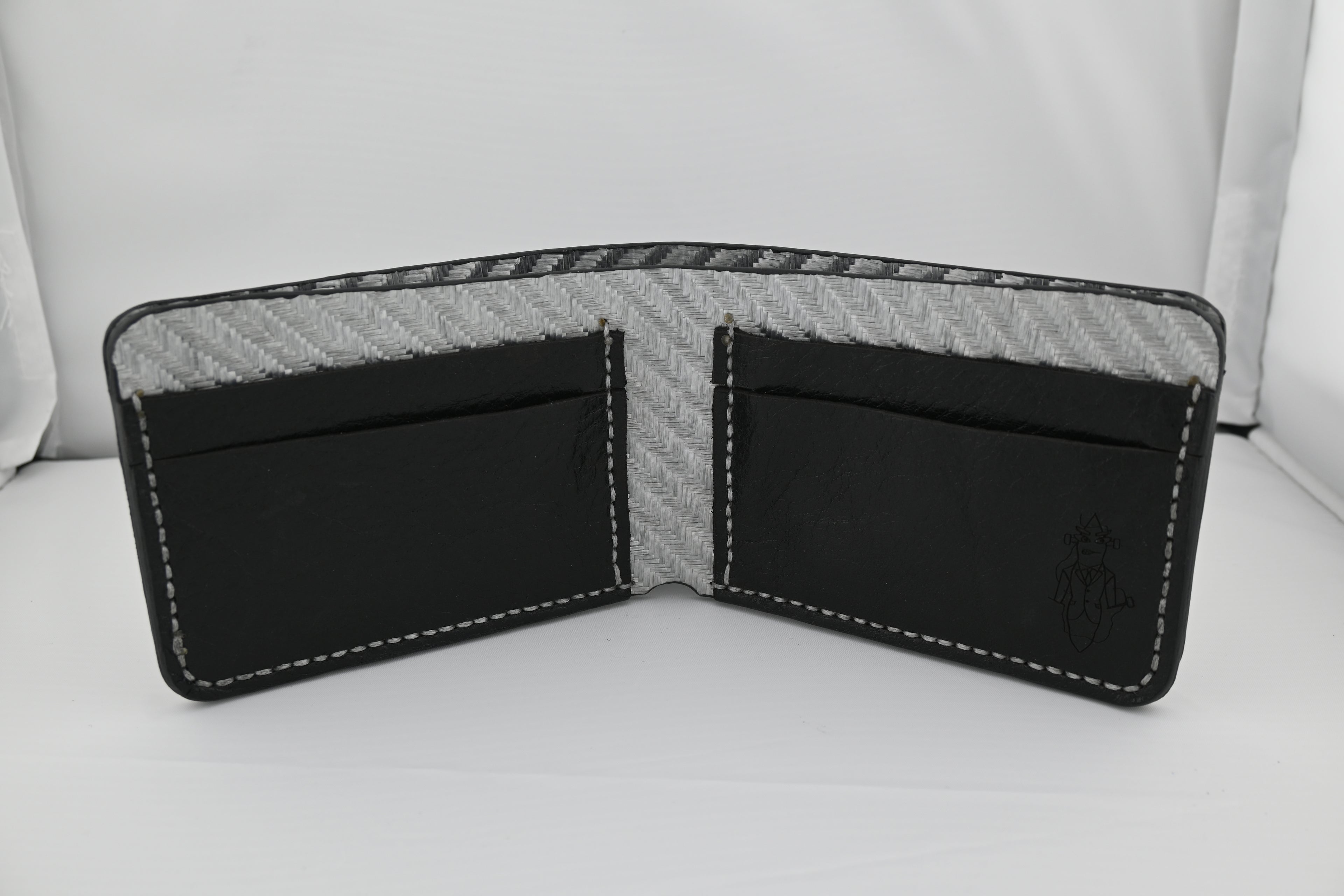 Bifold Wallet (Black on Silver)