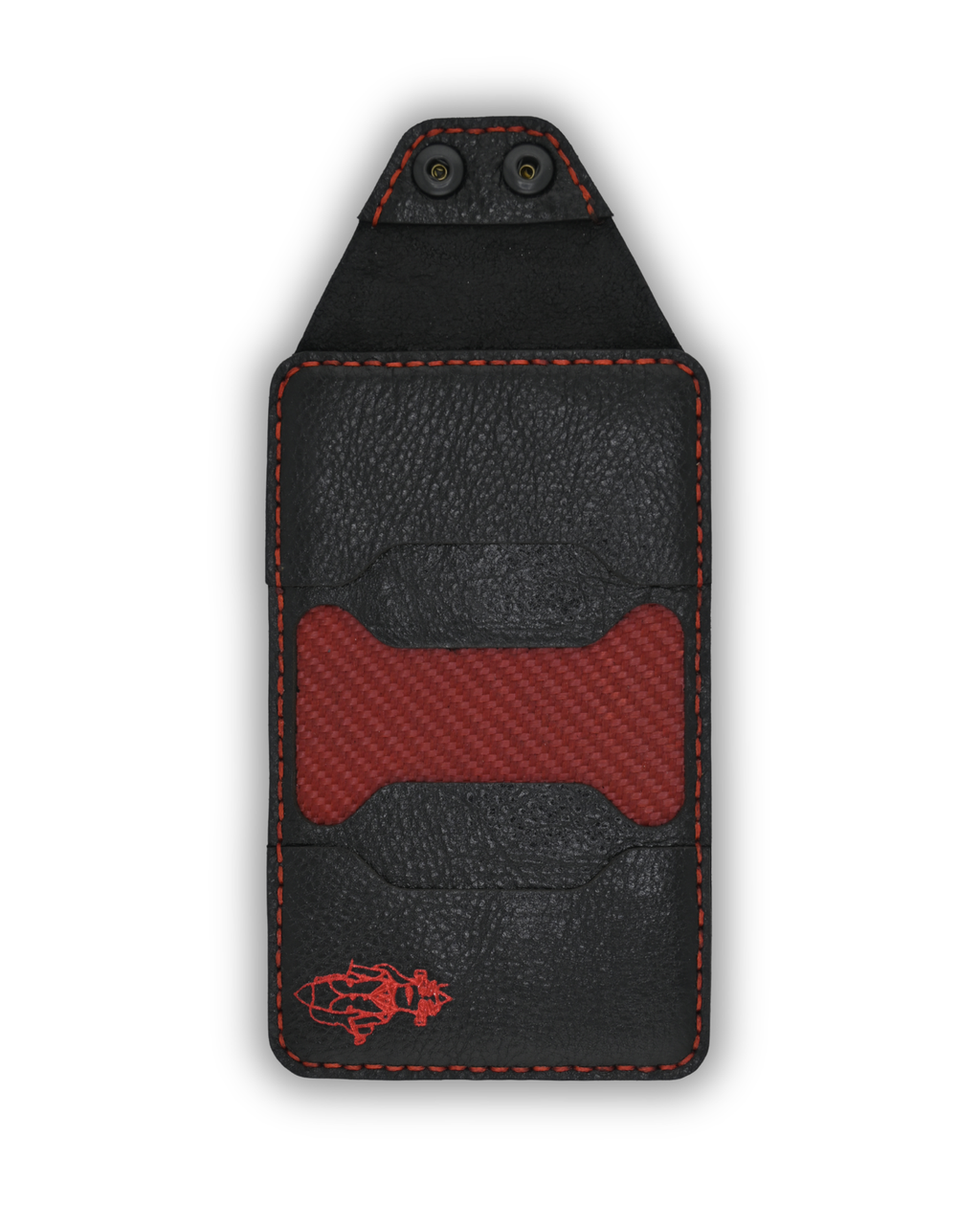P-Minimum Wallet (Glossy Black on Red)