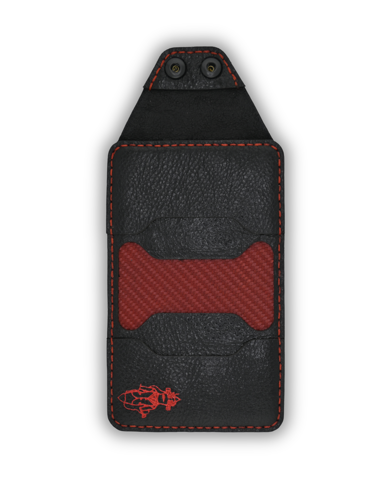 P-Minimum Wallet (Glossy Black on Red)