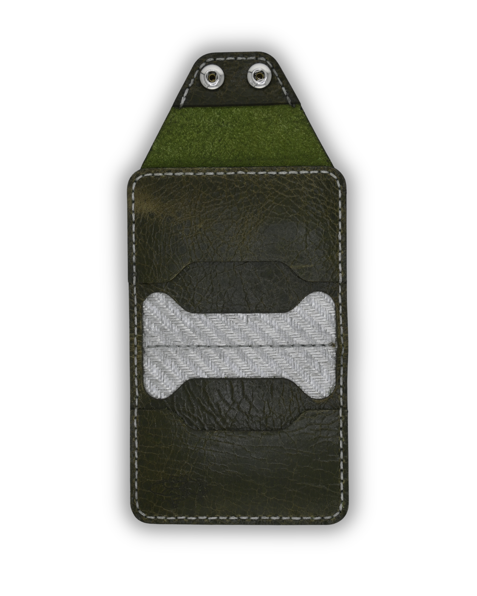 P-Minimum Wallet (Green on Silver)