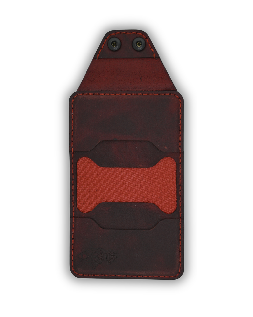 P-Minimum Wallet (Dark Red on Red)