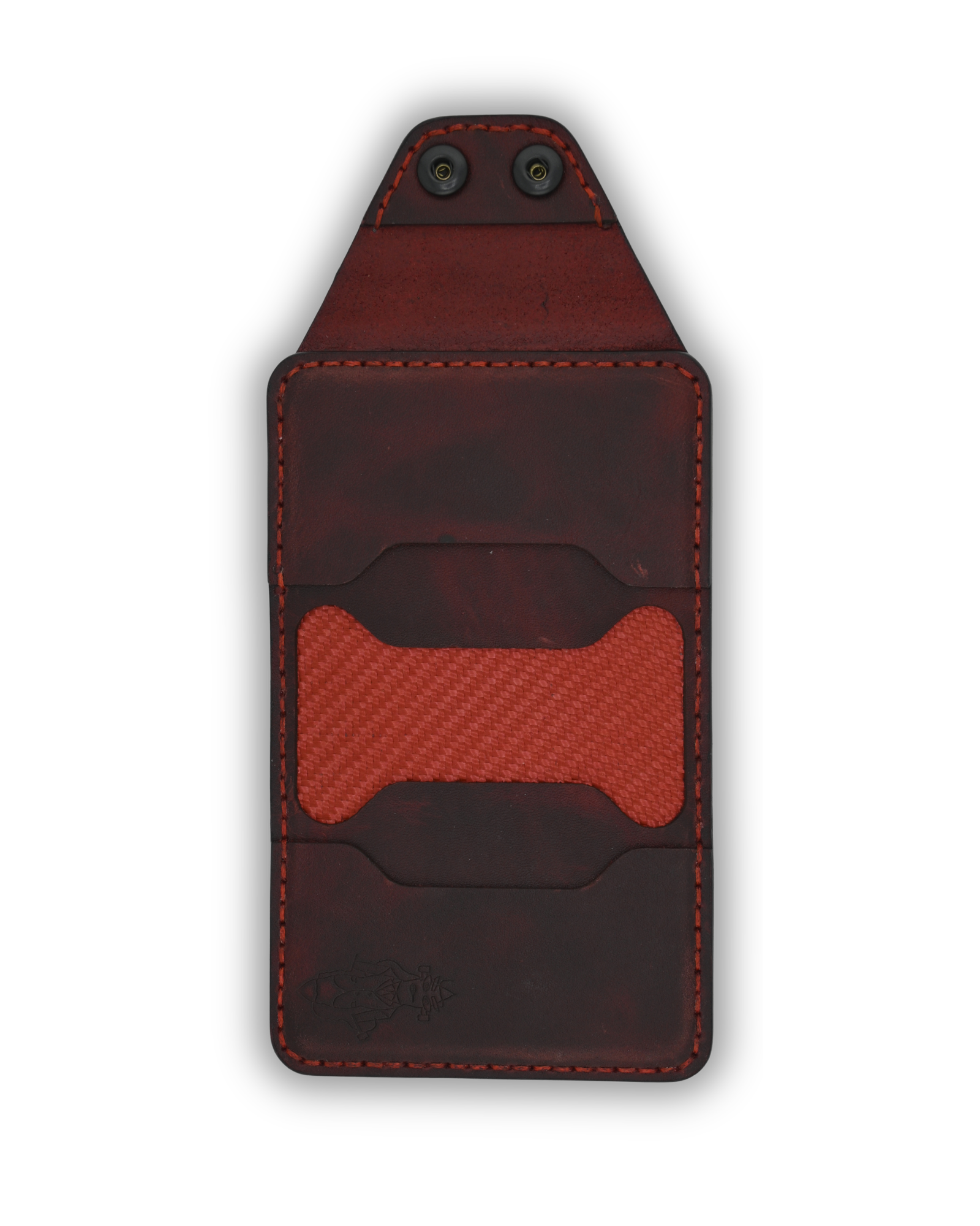 P-Minimum Wallet (Dark Red on Red)