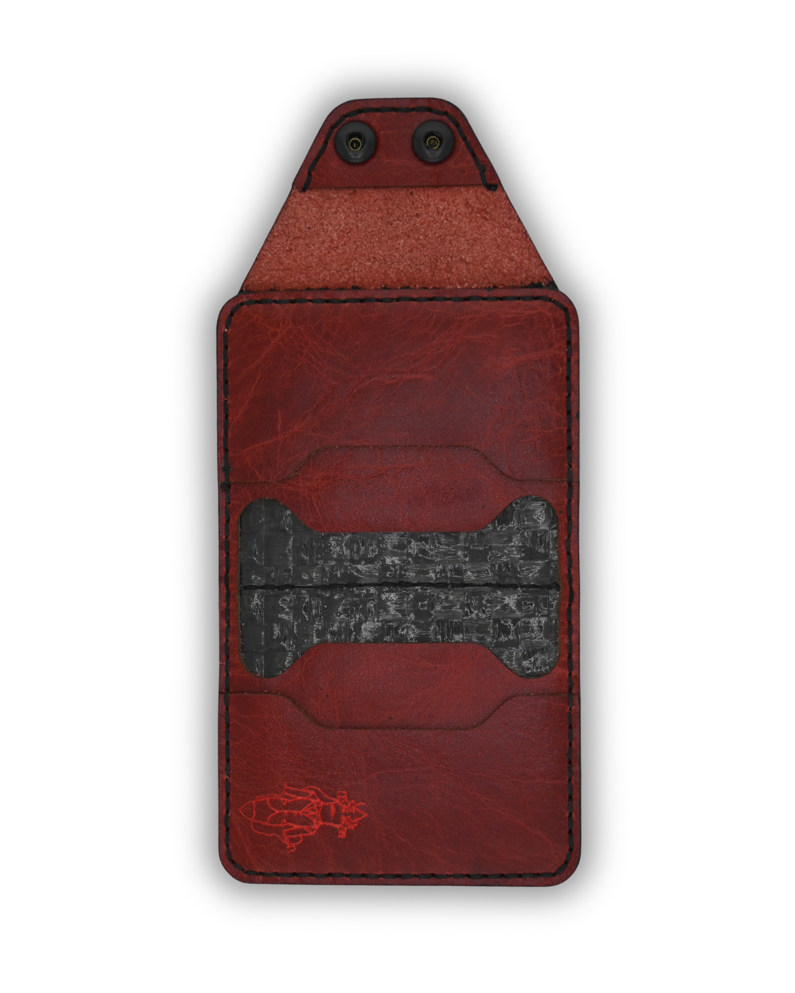P-Minimum Wallet (Red on Black)