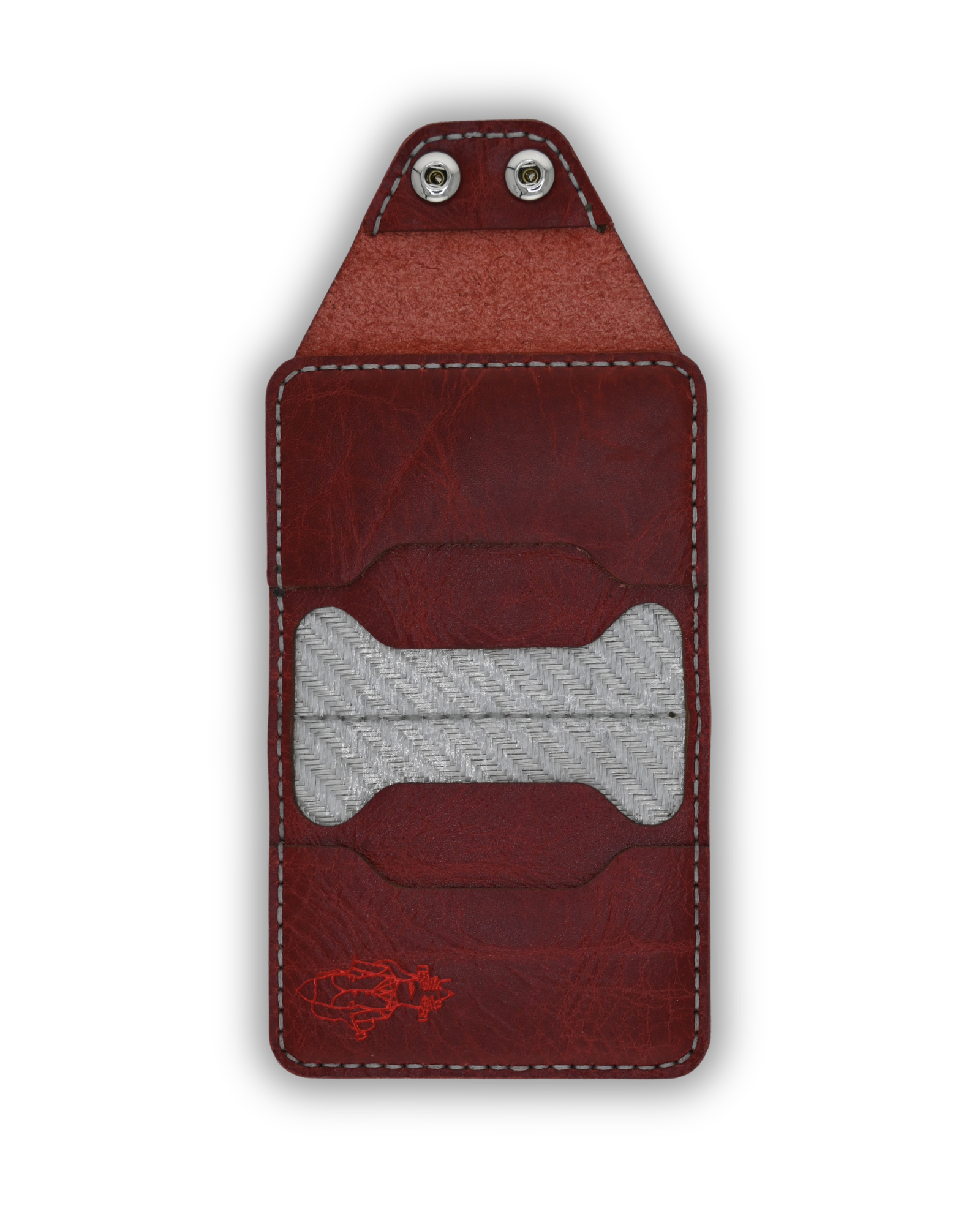 P-Minimum Wallet (Red on Silver)