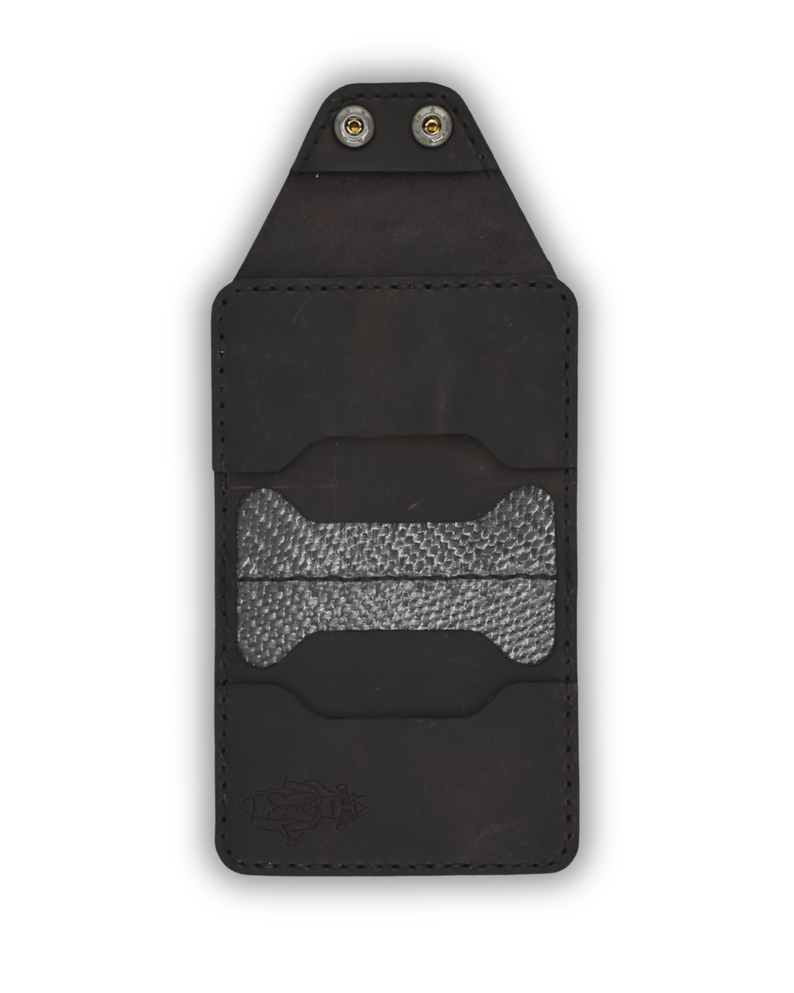 P-Minimum Wallet (Dark Plum on Black)