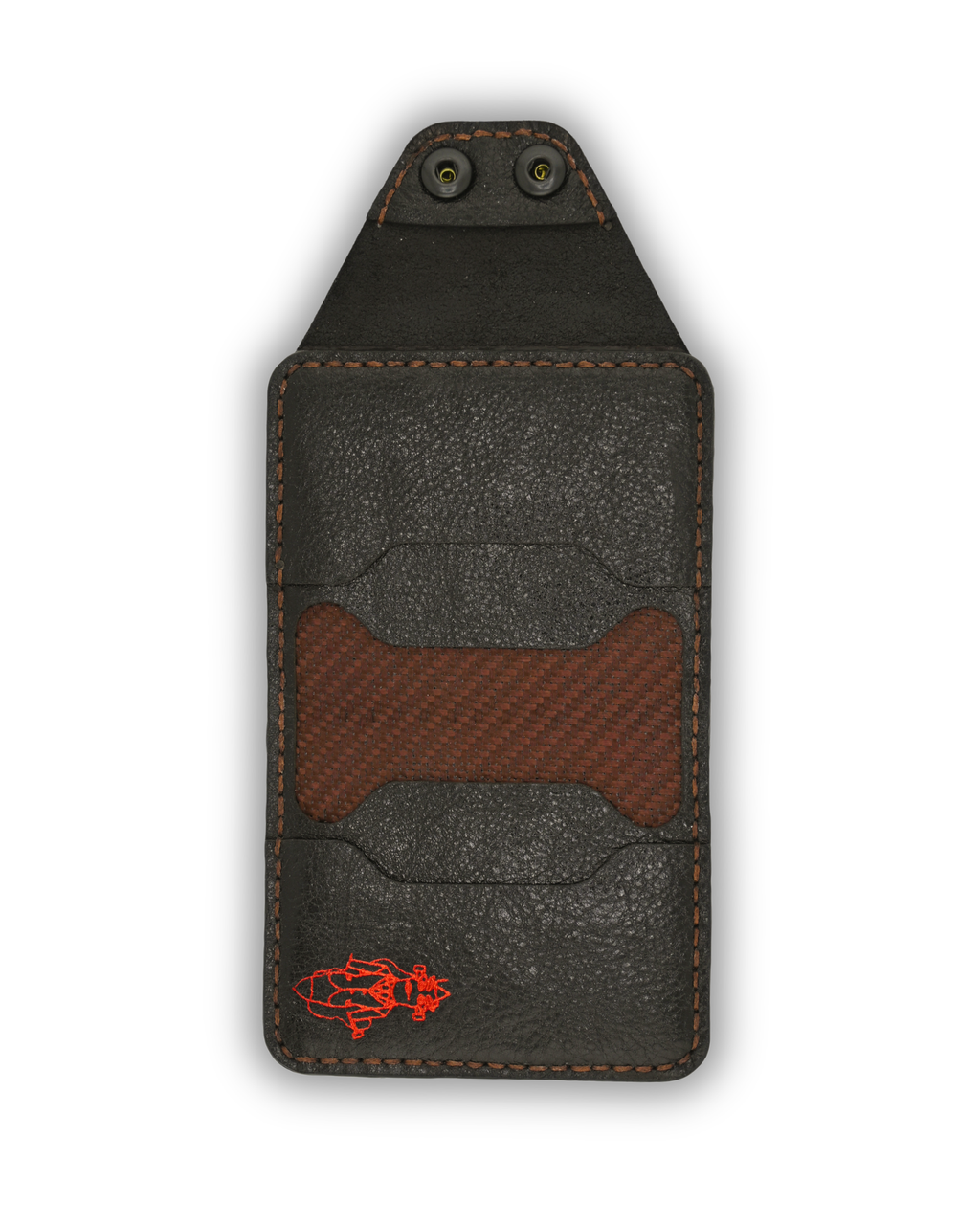 P-Minimum Wallet (Black on Brown)